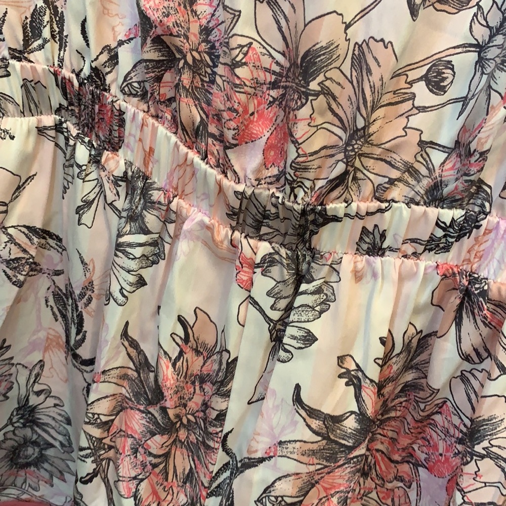 Victoria’s Secret Satin Waist Floral Tie Romper Pajamas - Picture 11 of 16